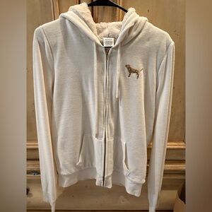 Victoria's Secret Cream Zip-Up Hoodie